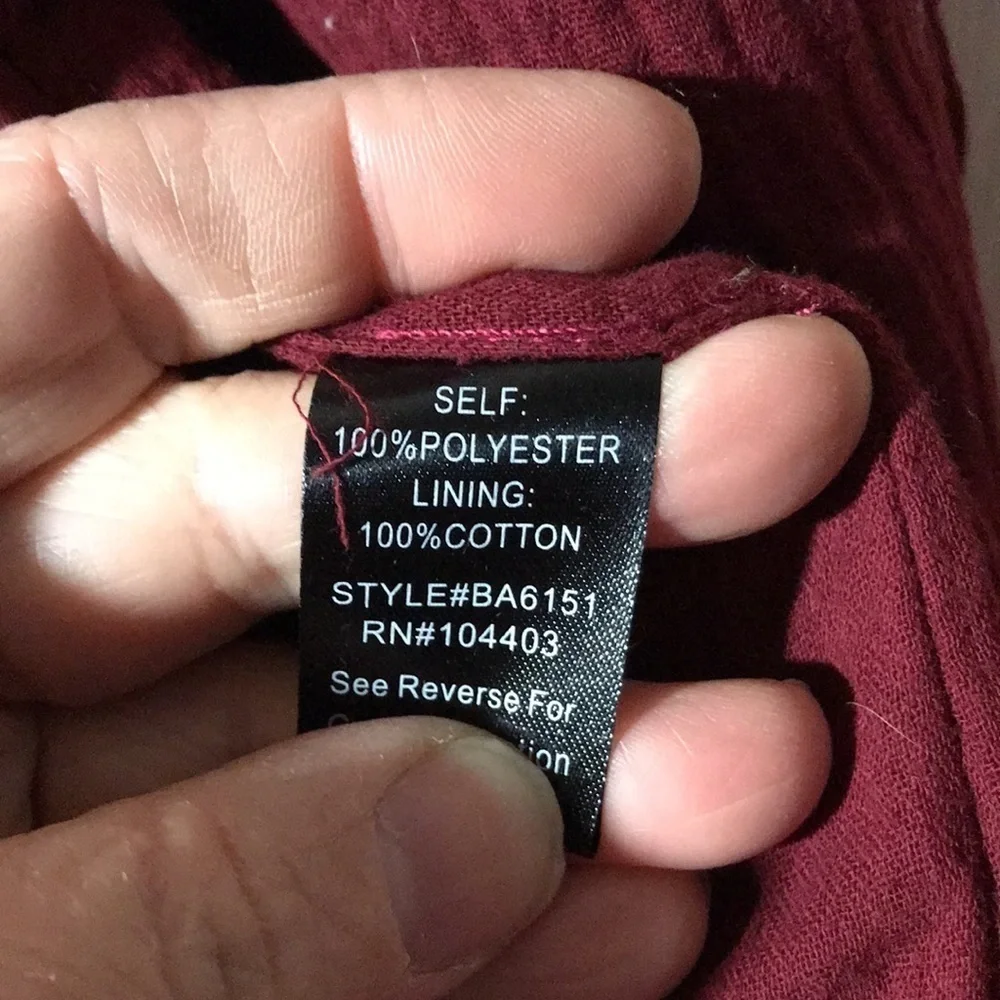 Blu Pepper Burgundy Vest S NWT - Picture 5 of 8